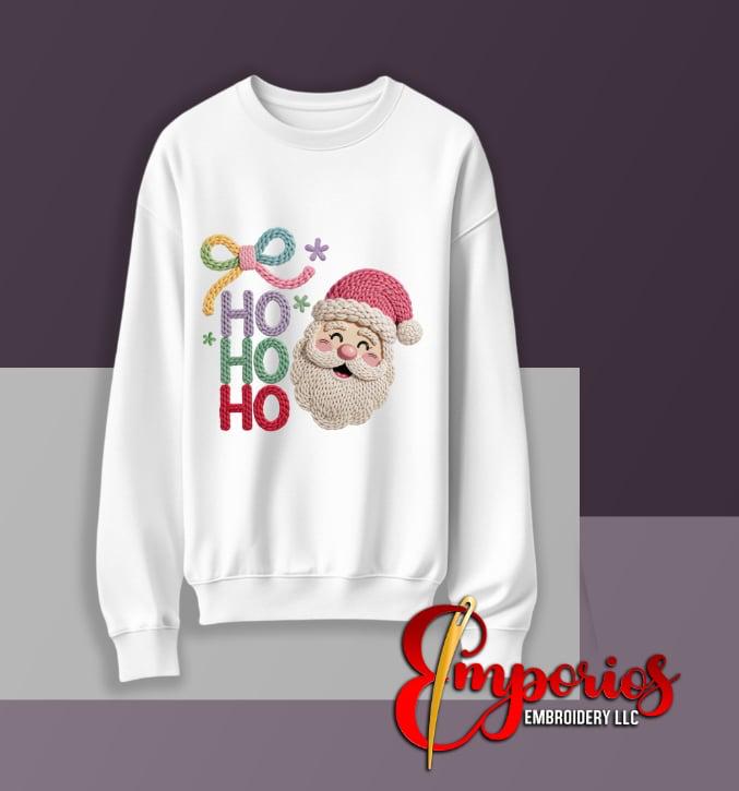 Ho Ho Ho Pastel Santa Christmas Sweatshirt