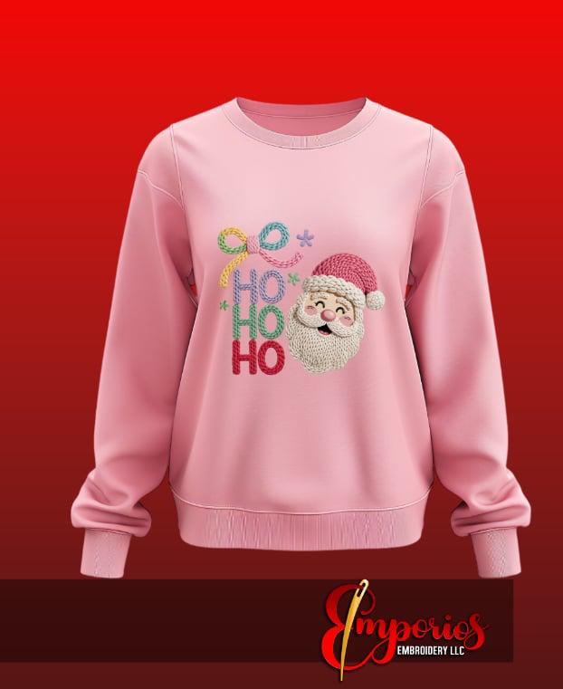 Ho Ho Ho Pastel Santa Christmas Sweatshirt